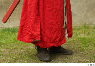  Photos Medieval Knight in mail armor 10 Medieval clothing lower body red gambeson 0004.jpg
